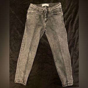 Zara Kids Black Acid Wash Skinny Jeans - size 6